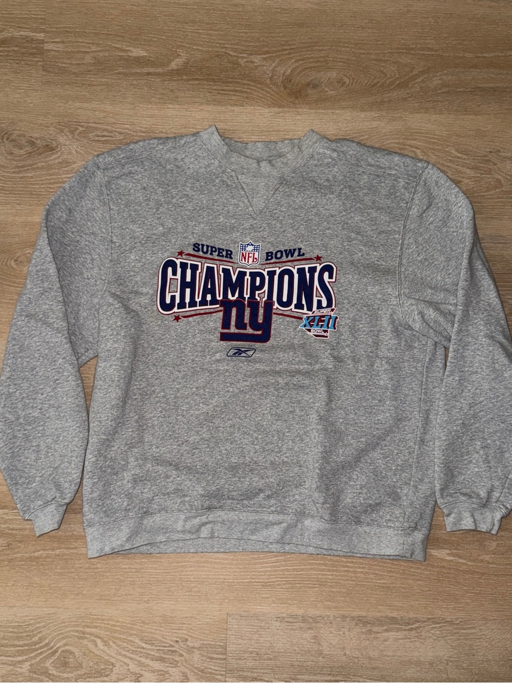 2008 New York Giants Super Bowl Champions Reebok Sweatshirt
